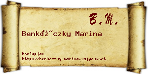 Benkóczky Marina névjegykártya